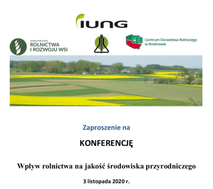 Transmisja konferencji: "Wpływ rolnictwa na jakość środowiska przyrodniczego" na kanale YouTube