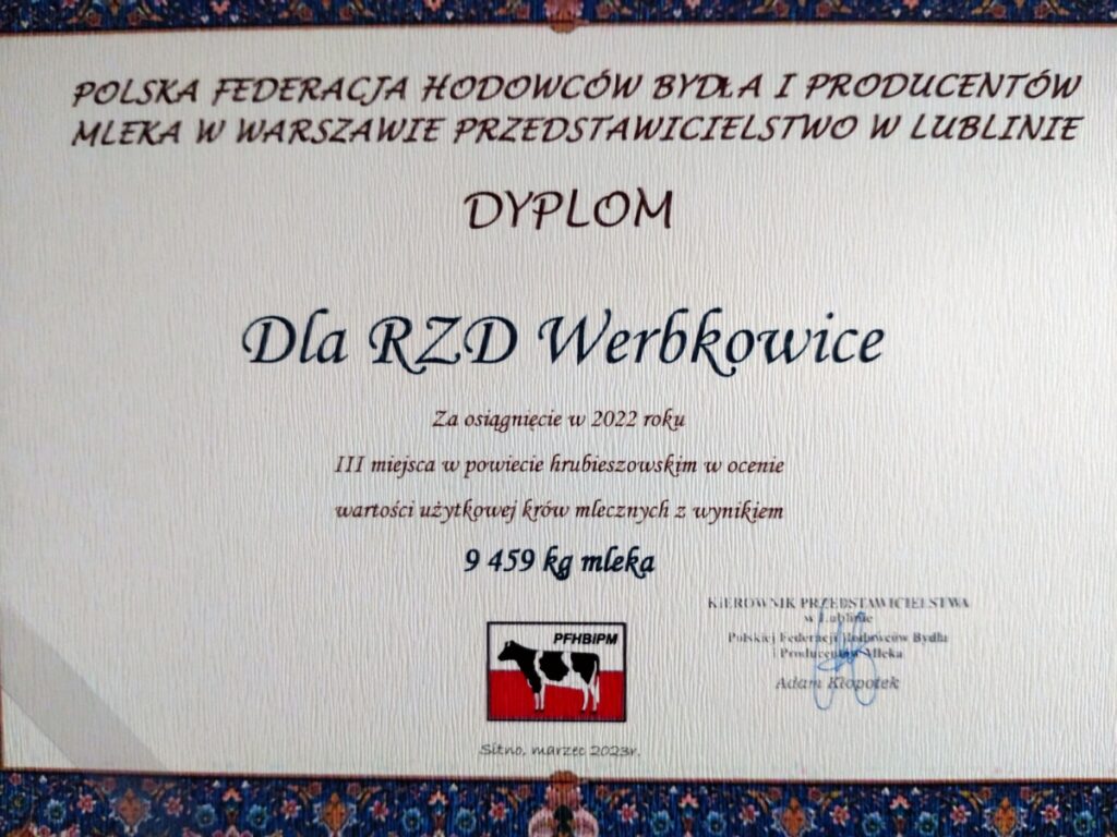 Wyróżnienie dla RZD Werbkowice